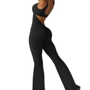 Black Backless Jumpsuit